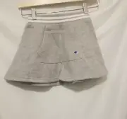 Champion Athletic Fleece Skirt Girls Sz 6 Gray White Pull On