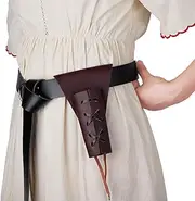 ClearUmm Medieval Leather Sword Dagger Frog Flintlock Case for Knight Assassin Warrior Pirate Costume Cosplay