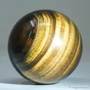 443g67mm Yellow Tiger Eye Sphere Large Crystal Ball Natural Quartz Healing Stone