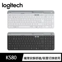 在飛比找momo購物網優惠-【Logitech 羅技】K580 超薄跨平台藍牙鍵盤