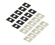 20pcs Poker Card Bottle Opener in Stainless Steel, Black and Silver, with Cup Mat for Wallet Gifts