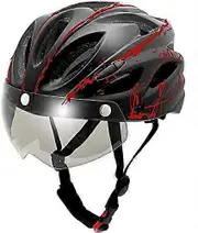 Bicycle Helmet for Adults with Magnetic Goggles Visor Breathable Road Bike Helmet Mountain & Road B