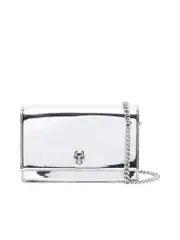 Alexander Mcqueen Metallic Mini Bag with Skull Charm