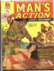 MAG: Man's Action 3/1962 Babe BEHEADED by CUBAN COMMIE! Wild!