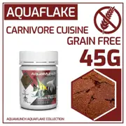 AquaMunch AquaFlake Fish Food - Carnivore Cuisine (Flake) L(FL1) For Fish Shrimp Snail Tank Aquarium