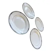 Wedgewood Amherst Bone China Salad Plates 8 1/8” Platinum Trim 1759 Set of 4
