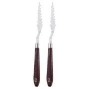 2pcs E4 Painting Palette Knife Stainless Steel Art Spatula Scraper Mixing Tool