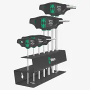 Wera 023453 Hex-Plus T-handle Set with Holding Function, Metric, 7 Pieces