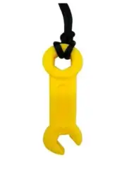Brand New Sensory Chew Teether Necklace Chewellery Yellow Spanner Wrench