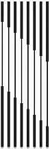 Metal Room Divider, Partition Dividers Screen, Entrance Hall Partition Screen Column Floor to Ceiling, Privacy Screens Room Partition Post, no Drilling(Black,195cm/76.7in/6.39ft)