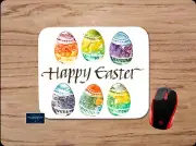 HAPPY EASTER EGGS DESIGN CUSTOM MOUSE PAD DESK MAT HOME SCHOOL OFFICE WORK GIFT