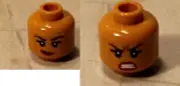 New LEGO Brown Skin Head Medium Nougat Girl Lipstick Fierce Demure Beauty Mark