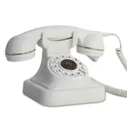 Audio Guest Book Phone Retro Rotary Style Antique Audio Guestbook Phone Message Voice Recorder Vint White