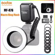 Godox MF-R76 Macro LED Ring Flash Light 5000K Close Up Speedlite for Camera DSLR