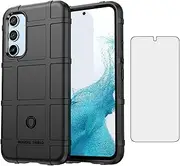 [Asuwish] Phone Case for Samsung Galaxy A54 5G with Tempered Glass Screen Protector Cover and Slim Thin Hard Mobile Film Rugged Cell Accessories Protective A545G A 54 54A 4G G5 SM A546U Women Men Black