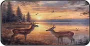 Quteprint Non-Slip Super Absorbent Floor Door Mat, Deers Lake Tree Art Painting Runner Rug for Entryway, Hallway, Kitchen - Indoor/Outdoor Doormat, Easy Clean Home Decor, 39x20 Inch