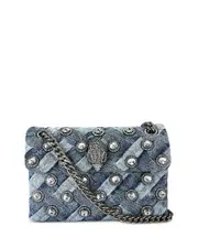 Kurt Geiger London Crystals Mini Kensington Convertible Denim Crossbody