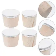 4 Pcs Bottle Plug Stopper Wood Stoppers for Glass Bottles Cork Wine