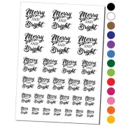 Merry and Bright Mistletoe Christmas Temporary Tattoo Set