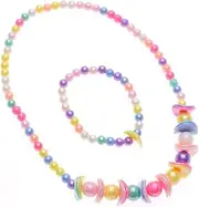 ERINGOGO 3 Sets Jewelry Set Colorful Necklaces Bracelets for Creative Jewelry Decoration Design for present for Birthdays Special Occasions Random Color