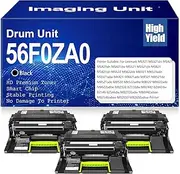 56F0ZA0 Drum Unit High Yield Compatible for Lexmark MS321 MS421 MS521 MS621 MS622 MX321 MX421 MX521 MX522 MX622 MB2328 MB2442 MB2546 MB2650 XM1242 Printers,56F0ZA0 Black-3PC