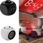 Convenient Projection Clock USB Powered LED Projector Alarm Clock for Home