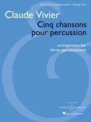 Claude Vivier 5 Chansons Pour Percussion Playing Score Drum Sheet Music Book