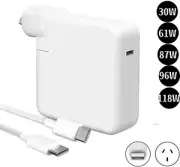 PD 61/87/96W USB-C Power Adapter Charger Type-C Cable for Apple Macbook Air Pro