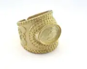 Ring Adjustable 10x14 Setting Bezel Blank Ring Raw Brass 16mm 5US size 3334