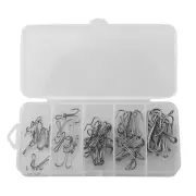 50x, Fishing Double Hook Dual High Carbon Steel Sharpened Fish Hook With Box