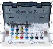 Dental Surgical Drill Kit with Drivers Ratchet & AUTOCLAVABLE Box Implant Tool