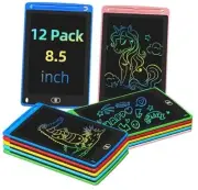 LCD Writing Tablet for Kids, 8.5 Inch Colorful Doodle Board Drawing 12 Pack