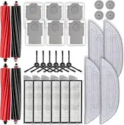 (30 Pack) Replacement Parts Compatible with Roborock S8 MaxV Ultra/ S8 Max Ultra Robot Vacuum, Accessories Kit, 4 Roller Brushes, 4 Big + 4 Small Mop Pads, 6 Dust Bags, 6 HEPA Filters, 6 Side Brushes