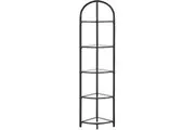 Vasagle Corner 5 Tier Tempered Glass Shelf - Black