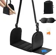 Airplane Footstool, Adjustable Hanging Footstool Hammock, Portable Memory Foam Travel Footrest for Airplane,Travel Essentials for Plane, Train, Home, Office