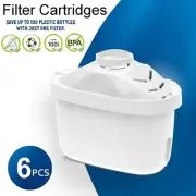 6 Pack For BRITA Maxtra Plus Water Filter Jug Replacement Performance Refill