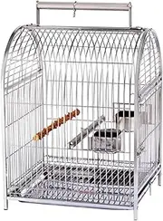 Bird Cage Household Parrot Bird Cage Stainless Steel Bird Cage Tiger Skin Black Phoenix Cage Stand with Portable for Small Birds Bird Cages