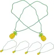 Zerodeko Summer Fun 6 Pineapple Charm Necklaces Hawaiian Luau Decor for Parties School Prizes