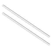 8mm x250mm Straight White Line Solid Acrylic Round Rod PMMA Bar 2X