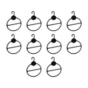 Set Of 10 Pieces Black Plastic Scarf Hanger Holder Organizer Space Saver