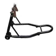 EXTRA HEAVY DUTY BLACK MOTORCYCLE FRONT PADDOCK STAND