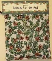 Balsam Fir Filled 7" HOT PAD Cream Pine Cone Branches Pine Tree trivet accent