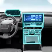 Car Interior Film Dashboard Piano Board Shift Center Console Anti-Scratch Transparent TPU Protection Film,for Subaru solterra 2024-25 (Style C for RHD)