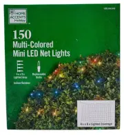 Home Accents Holiday 150 Multi-Colored Mini LED Net Christmas/Party Lights