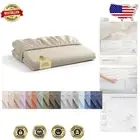 Deep Pocket Ivory King Fitted Sheet - 100% Cotton Percale for Ultimate Comfort