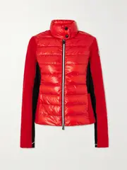 [Moncler Grenoble] Moncler Grenoble - Quilted Shell And Stretch-jersey Down Ski Jacket - Red - large large Red