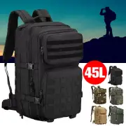 45L Outdoor Camping Bag Military Tactical Backpacks Molle Army Hiking Rucksack