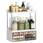 2 Pack Bathroom Organizers and Storage Countertop With 6 Drawers,Stackable Va...