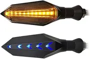Indicators Flowing Turn Signal 17LED Motorcycle Turn Signals Light 2835SMD Blinker Built Relay Motorcycle Flasher Turn Signal Indicators Light Bendable Turn Signal Indicator (Size : 2Pcs)