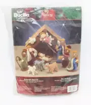 Bucilla Felt Jeweled Nativity Set Kit Christmas Creche Manger #85263 NEW Sealed